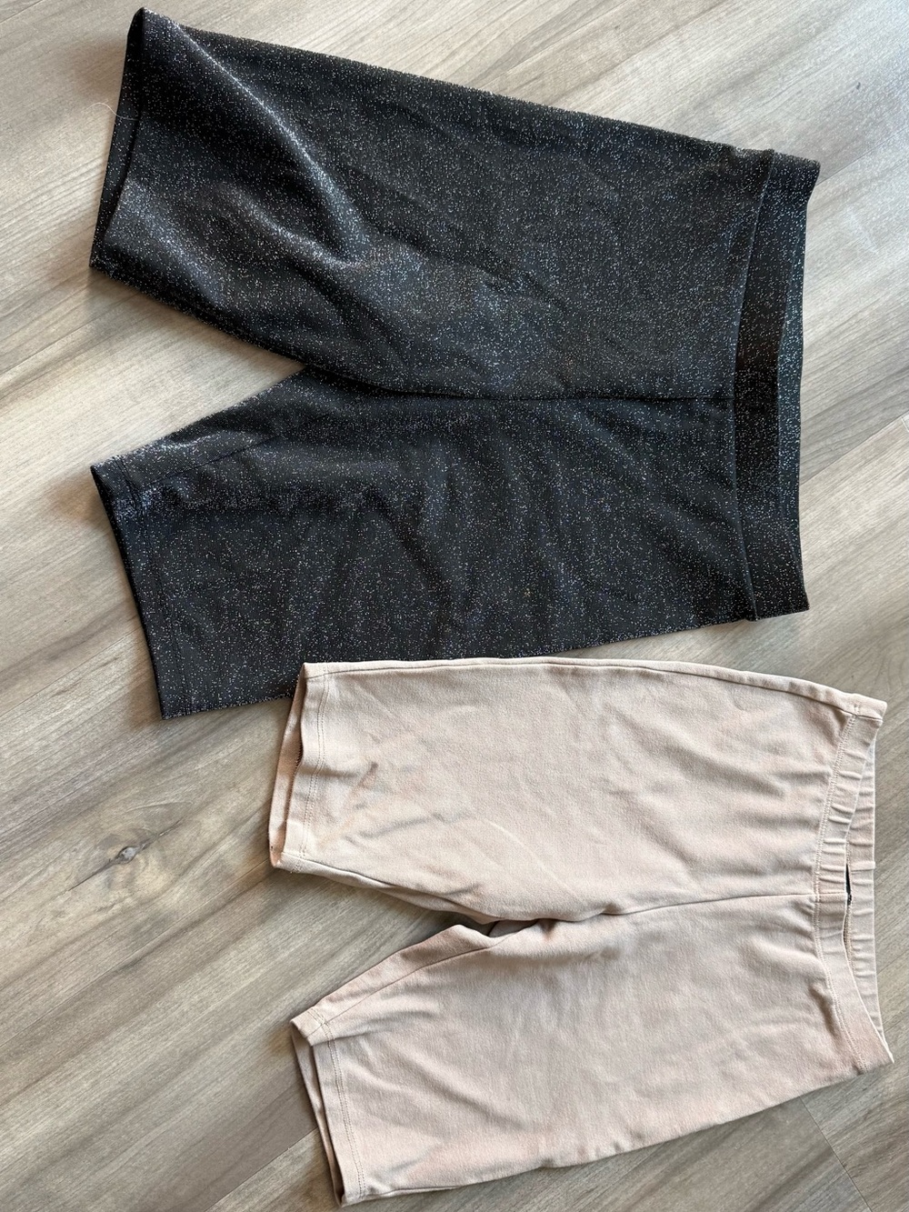 Black Sparkle and Light Pink Bike Shorts - Pack of 2